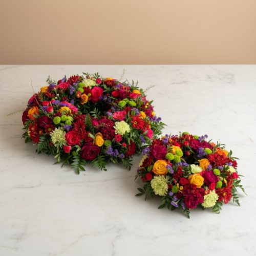 Corona de recuerdo para lápida funeraria